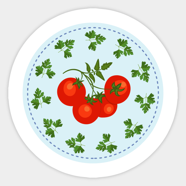 Cute Veggie Stamp Sticker by SWON Design